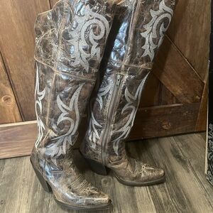 Dan Post Over the Knee Western Cowboy Boots
